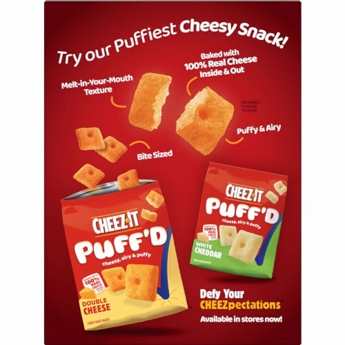 Cheez-it Grooves Crispy Cracker Chips (Pack of 10) Perspective: left