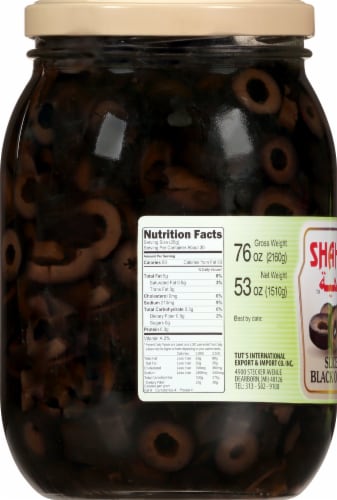 Shahia Sliced Black Olives Perspective: left