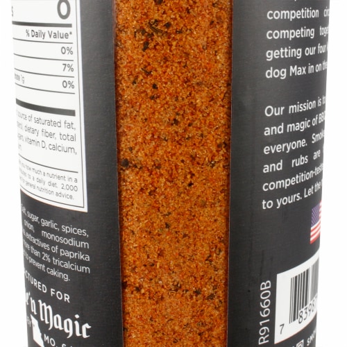Smoke 'N Magic Sweet n Peppery Rib Rub Seasoning Beef Pork Vegetables 12.5 Ounce Perspective: left
