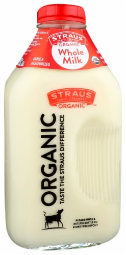 Straus Family Creamery Organic Whole Milk Perspective: left