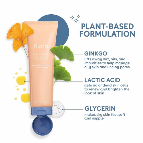 Nuria - Defend Face Exfoliator, Face Exfoliating Scrub Without Microbeads, Skin Care Perspective: left