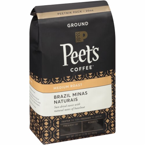 Peet's Coffee Brazil Minas Naturais Medium Roast Ground Coffee Perspective: left