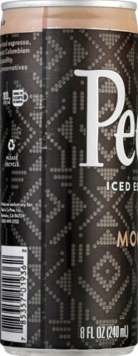 Peet's Coffee Mocha Iced Espresso Coffee Drink Perspective: left
