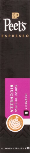 Peet's Coffee Capsules for Nespresso Original Machines Ricchezza Espresso Dark Roast Perspective: left