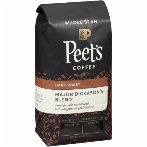 Peet's Coffee Major Dickason's Blend Dark Roast Whole Bean Coffee Perspective: left
