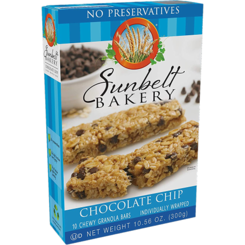 Sunbelt Bakery Chocolate Chip Chewy Granola Bars, 6 Boxes Perspective: left