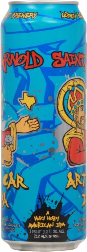 Saint Arnold Art Car IPA Beer Single Can Perspective: left