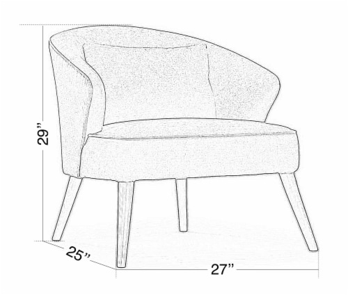 Pagi Brown Upholstery Accent Chair Perspective: left