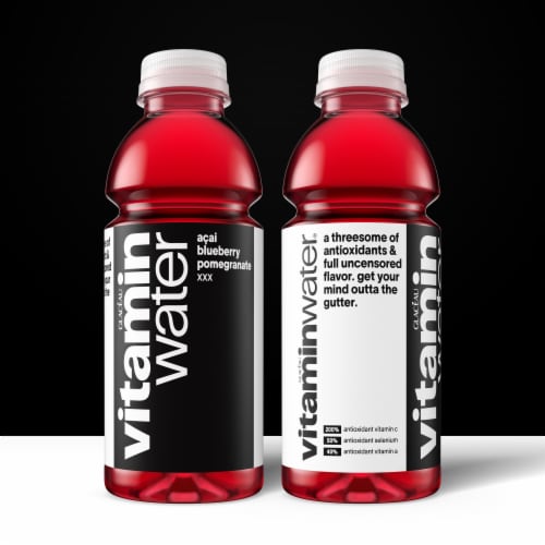 Vitaminwater® Xxx Acai-Blueberry-Pomegranate Flavored Bottled Water Perspective: left