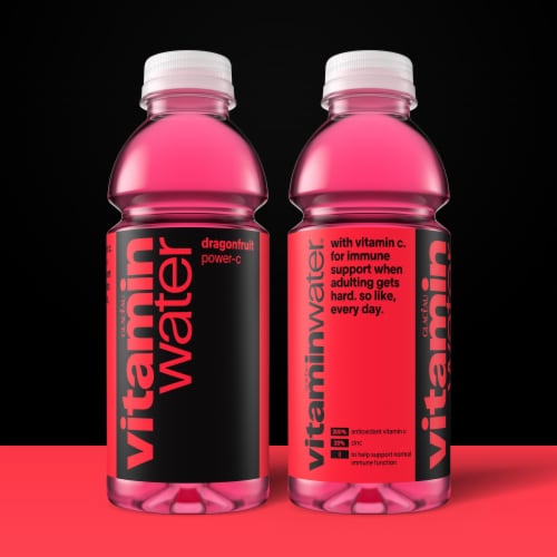 vitaminwater® Power-C Dragonfruit Flavored Bottled Water Beverages Perspective: left