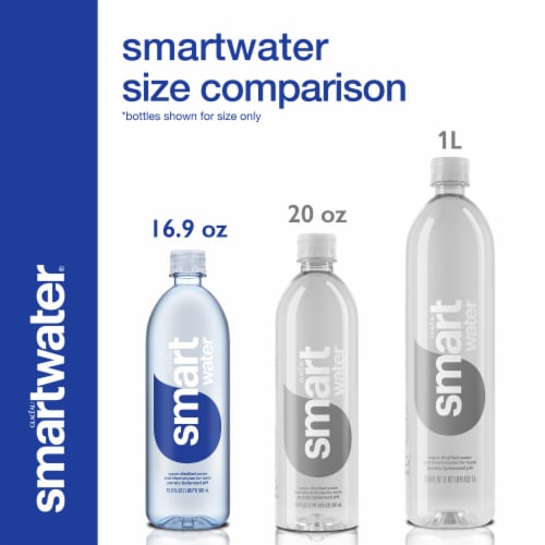 Smartwater® Vapor Distilled Electrolyte Premium Bottled Water Perspective: left