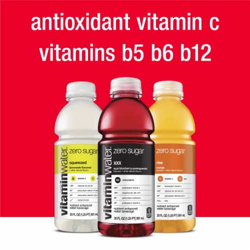 Glaceau Vitamin Zero Sugar Variety Pack Bottles Perspective: left