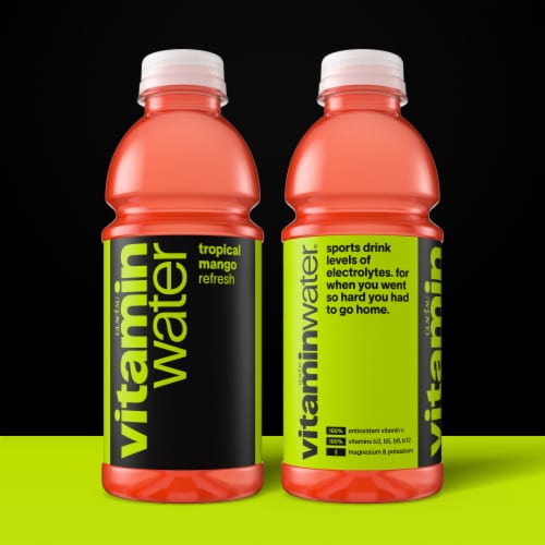 Vitaminwater® Refresh Tropical Mango Flavored Bottled Water Perspective: left