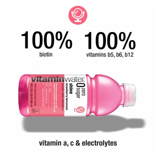 Vitaminwater® Zero Sugar Shine Flavored Bottled Water Perspective: left