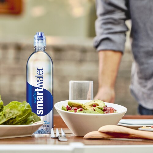 Smartwater® Vapor Distilled Electrolyte Enhanced Bottled Water Perspective: left