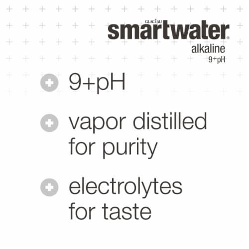 Smartwater Alkaline Water Premium Vapor Distilled Electrolyte Water Bottles Perspective: left