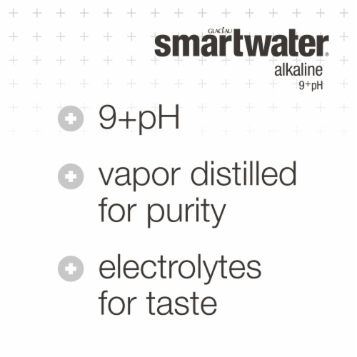 Smartwater® Alkaline Vapor Distilled Bottled Water Perspective: left