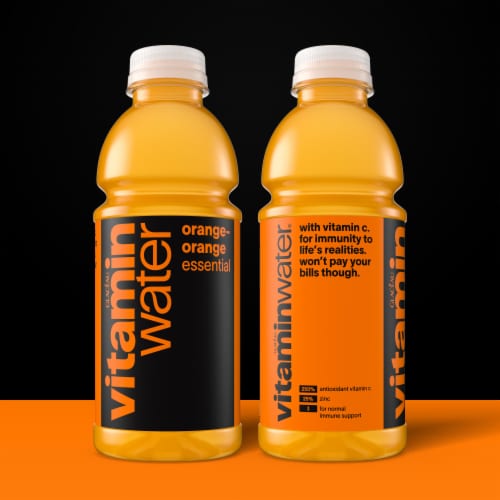 Vitaminwater® Essential Orange Flavored Bottled Water Perspective: left