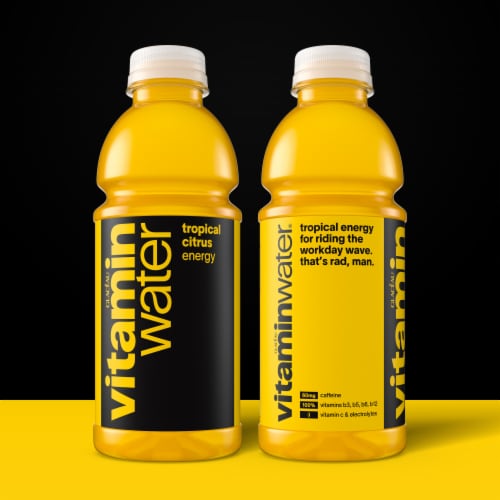 vitaminwater® Energy Tropical Citrus Flavored Bottled Water Beverage Perspective: left
