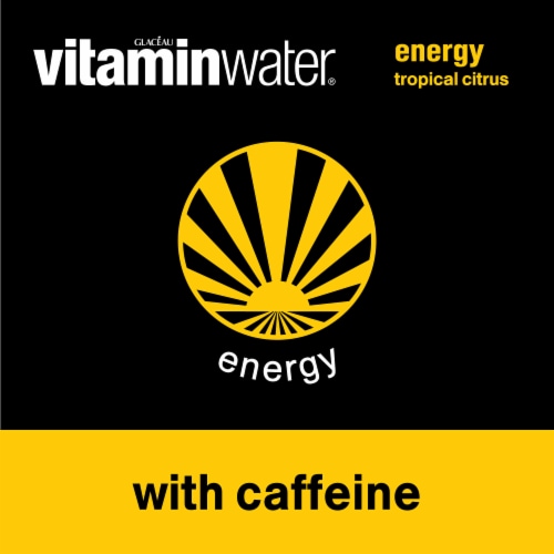 vitaminwater® Energy Tropical Citrus Flavored Bottled Water Beverage Perspective: left