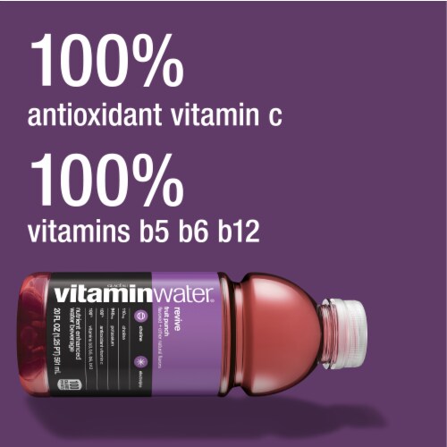 Vitaminwater® Revive Fruit Punch Flavored Bottled Water Perspective: left