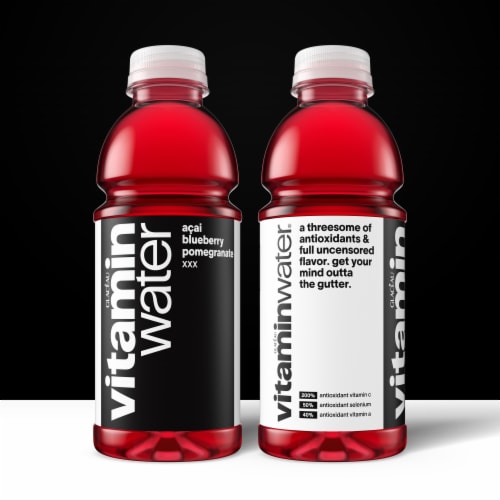 vitaminwater® XXX Acai-Blueberry-Pomegranate Flavored Bottled Water Beverage Perspective: left