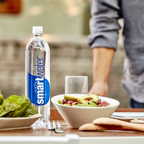 Smartwater® Vapor Distilled Electrolyte Bottled Water Perspective: left