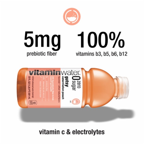 Vitaminwater® Zero Sugar Gutsy Flavored Bottled Water Perspective: left