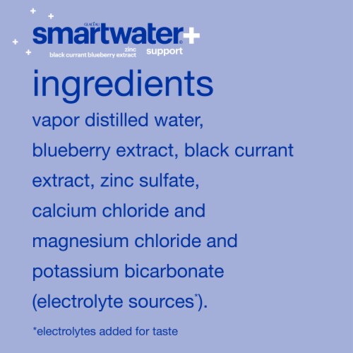 Smartwater® Zinc Black Blueberry Flavored Bottled Water Perspective: left