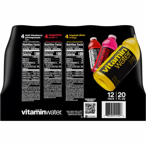 vitaminwater® Variety Pack Flavored Bottled Water Beverages Perspective: left