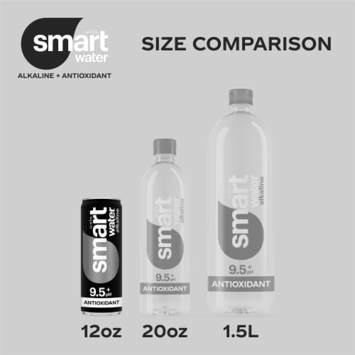 Smartwater® Alkaline With Antioxidant Water Cans Perspective: left