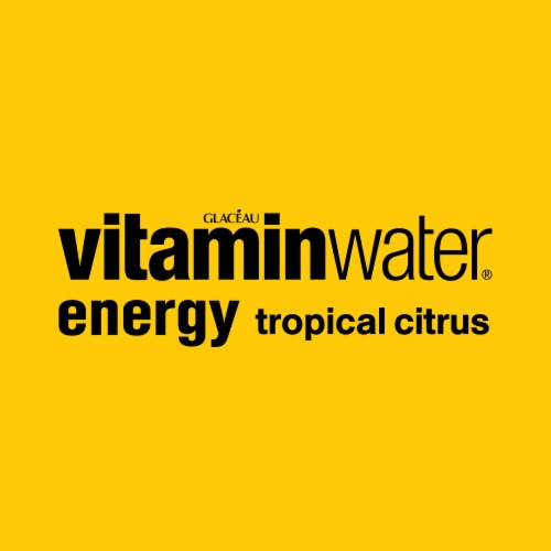 vitaminwater® Energy Tropical Citrus Flavored Bottled Water Beverages Perspective: left