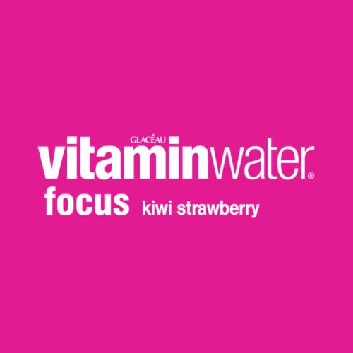 vitaminwater® Focus Kiwi Strawberry Flavored Bottled Water Beverages Perspective: left