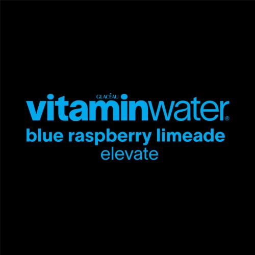 vitaminwater® Elevate Blue Raspberry Limeade Flavored Bottled Water Beverage Perspective: left