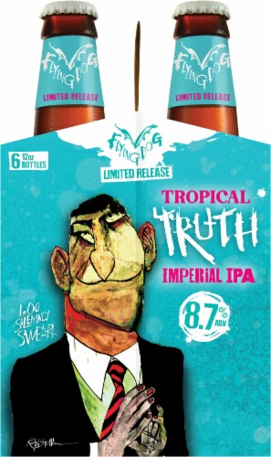 Flying Dog Tropical Truth Imperial IPA Beer Perspective: left