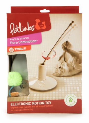 Petlinks Pure Commotion Electronic Motion Wand Toy for Cats - Gray/Green Perspective: left