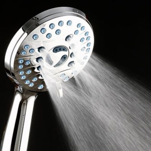 AquaCare GermShield Handheld Shower Head in Chrome Perspective: left