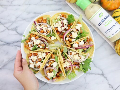 Yo Mama's Foods Keto Friendly Ranch Salad Dressing and Dip - Pack of (1) - Low Carb & Sodium Perspective: left