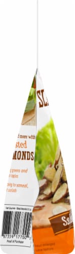 Fresh Gourmet® Honey Roasted Sliced Almonds Salad Topping Perspective: left