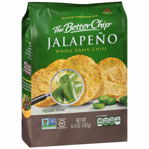 The Better Chip Jalapeno Whole Grain Chips Perspective: left