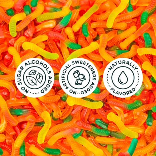 Smart Sweets Gummy Worms with Low Sugar (4g), Low Calorie, (Pack of 1) Perspective: left