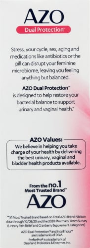 AZO® Dual Protection Urinary and Vaginal Support Capsules Perspective: left