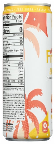 FitTea™ Zero Sugar Peach Mango Energy Drink Can Perspective: left