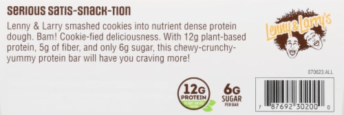 Lenny & Larry's® Cookie-fied® Peanut Butter Chocolate Chip Protein Bars Perspective: left