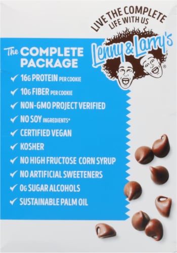 Lenny & Larry's® The Complete Cookie® Chocolate Chip Soft-Baked Cookies Perspective: left