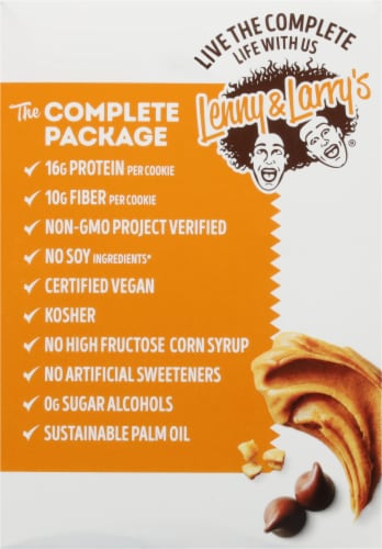 Lenny & Larry's® The Complete Cookie® Peanut Butter Chocolate Chip Soft-Baked Cookies Perspective: left