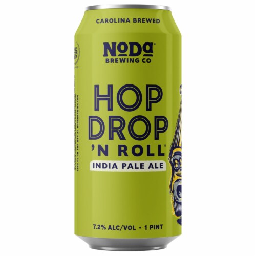 NoDa® Brewing Company Hop® Drop 'n Roll IPA Craft Beer Perspective: left
