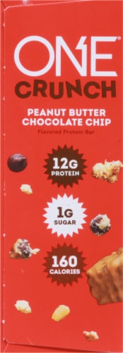 ONE BAR Peanut Butter Chocolate Chip Protein Bars Perspective: left