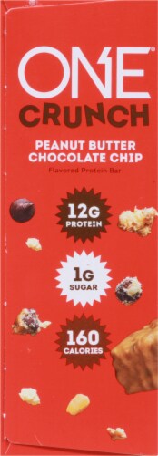 ONE BAR Peanut Butter Chocolate Chip Protein Bars Perspective: left