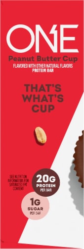 ONE Bar Peanut Butter Cup Protein Bars Perspective: left